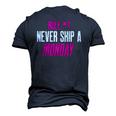 Fitness Gym Inspiration Quote Rule 1 Never Skip A Monday Men's 3D T-Shirt Back Print Navy Blue