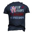 Flip Flops Fireworks And Freedom 4Th Of July V2 Men's 3D T-Shirt Back Print Navy Blue