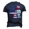 Fourth Of July United States Of America Us Flag 4Th Of July Men's 3D T-shirt Back Print Navy Blue