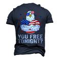 Are You Free Tonight 4Th Of July Independence Day Bald Eagle Men's 3D T-shirt Back Print Navy Blue