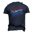 Freedom Liberty Happiness Red White And Blue Men's 3D T-Shirt Back Print Navy Blue