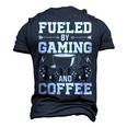 Fueled By Gaming And Coffee Video Gamer Gaming Men's 3D T-shirt Back Print Navy Blue