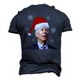 Funny Anti Joe Biden Happy 4Th Of July Merry Christmas Men's 3D Print Graphic Crewneck Short Sleeve T-shirt Navy Blue