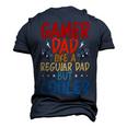 Gamer Dad Like A Regular Dad Video Gamer Gaming Men's 3D T-shirt Back Print Navy Blue