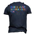 Girls Just Wanna Have Fundamental Rights V2 Men's 3D T-Shirt Back Print Navy Blue