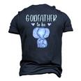 Mens Godfather To Be Elephant Baby Shower Men's 3D T-Shirt Back Print Navy Blue