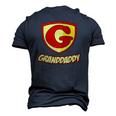 Granddaddy Superhero Boy Fathers Day Tee Men's 3D T-Shirt Back Print Navy Blue