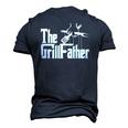 The Grillfather Barbecue Grilling Bbq The Grillfather Men's 3D T-Shirt Back Print Navy Blue
