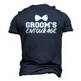 Mens Grooms Entourage Bachelor Stag Party Men's 3D T-Shirt Back Print Navy Blue
