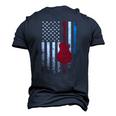 Guitar Music Musician 4Th Of July American Flag Usa America Men's 3D T-Shirt Back Print Navy Blue