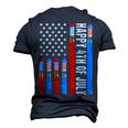 Happy 4Th Of July American Flag Fireworks Patriotic Outfits Men's 3D T-Shirt Back Print Navy Blue