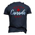 Happy Canada Day Maple Leaf Canadian Flag Kids Men's 3D T-shirt Back Print Navy Blue