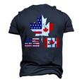 Happy Canada Day Usa Pride Us Flag Day Useh Canadian Men's 3D T-shirt Back Print Navy Blue