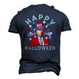 Happy Halloween Joe Biden 4Th Of July Memorial Independence Men's 3D T-Shirt Back Print Navy Blue