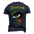 Happy Juneteenth 1865 Bright Eyes Melanin Retro Black Pride Men's 3D T-Shirt Back Print Navy Blue