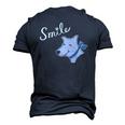 Happy Smile Dog Pet Lover Men's 3D T-Shirt Back Print Navy Blue