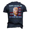 Happy Uh You Know The Thing Joe Biden 4Th Of July Men's 3D T-Shirt Back Print Navy Blue
