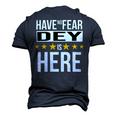 Have No Fear Dey Is Here Name Men's 3D Print Graphic Crewneck Short Sleeve T-shirt Navy Blue