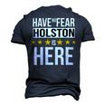 Have No Fear Holston Is Here Name Men's 3D Print Graphic Crewneck Short Sleeve T-shirt Navy Blue