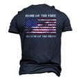 Home Of The Free Because Brave Grunge Men's 3D T-Shirt Back Print Navy Blue