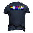 Human Lgbt Flag Gay Pride Month Transgender Men's 3D T-Shirt Back Print Navy Blue