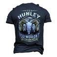 Hunley Name Shirt Hunley Family Name V2 Men's 3D Print Graphic Crewneck Short Sleeve T-shirt Navy Blue