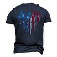 Hunting America Heart Flag Men's 3D Print Graphic Crewneck Short Sleeve T-shirt Navy Blue