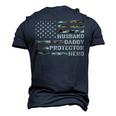 Mens Husband Daddy Protector Hero Fathers Day Flag Men's 3D T-Shirt Back Print Navy Blue