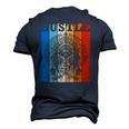 Hustle Retro Native American Indian Hip Hop Music Lover Men's 3D T-Shirt Back Print Navy Blue