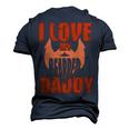 I Love My Bearded Daddy Fathers Day T Shirts Men's 3D Print Graphic Crewneck Short Sleeve T-shirt Navy Blue