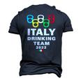 Italy Drinking Team Men's 3D T-Shirt Back Print Navy Blue
