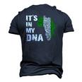 Its In My Dna Proud Nigeria Africa Usa Fingerprint Men's 3D T-Shirt Back Print Navy Blue