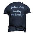 Jackson Lake Georgia Fishing Camping Summer Men's 3D T-Shirt Back Print Navy Blue