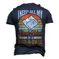 I Keep All My Dad Jokes In A Dad-A-Base Vintage Father Dad Men's 3D T-Shirt Back Print Navy Blue