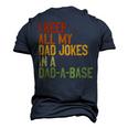 I Keep All My Dad Jokes In A Dad-A-Base Vintage Fathers Day Men's 3D T-shirt Back Print Navy Blue