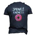 Kindness Anti Bullying Awareness Donut Sprinkle Kindness Men's 3D T-Shirt Back Print Navy Blue
