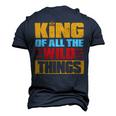 King Of All The Wild Things Father Of Boys & Girls Men's 3D Print Graphic Crewneck Short Sleeve T-shirt Navy Blue