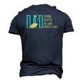 Lawn Mowing Dad Gardener Caretaker Father Men's 3D T-Shirt Back Print Navy Blue