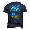 Leveling Up To Big Bro Again Gaming Lovers Vintage Men's 3D T-Shirt Back Print Navy Blue