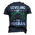 Leveling Up To Husban Husband Video Gamer Gaming Men's 3D T-shirt Back Print Navy Blue