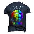 I Licked It So Its Mine Lesbian Gay Pride Lgbt Flag Men's 3D T-Shirt Back Print Navy Blue