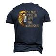 Lion Dad Dont Scare Me I Have 3 Daughters Fathers Day Men's 3D T-Shirt Back Print Navy Blue