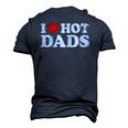 Womens I Love Hot Dads I Heart Hot Dads Love Hot Dads V-Neck Men's 3D T-Shirt Back Print Navy Blue
