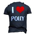 I Love Polly Guy Heart Anniversary 6 Happy Valentines Day Men's 3D T-Shirt Back Print Navy Blue