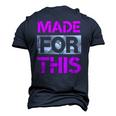 Made For This Pink Color Graphic Men's 3D T-Shirt Back Print Navy Blue