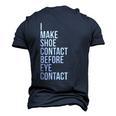 Make Shoe Contact Before Eye Contact Sneaker Collector Men's 3D Print Graphic Crewneck Short Sleeve T-shirt Navy Blue
