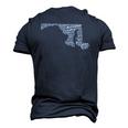 Maryland Breweries Word Art Maryland Map Men's 3D T-Shirt Back Print Navy Blue