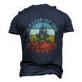 Master Of The Campfire Dad Camping Camping Dad Men's 3D Print Graphic Crewneck Short Sleeve T-shirt Navy Blue