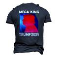 Mega King Usa Flag Proud Ultra Maga Trump 2024 Anti Biden Men's 3D T-Shirt Back Print Navy Blue