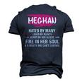 Meghan Name Meghan Hated By Many Loved By Plenty Heart On Her Sleeve Men's 3D T-shirt Back Print Navy Blue